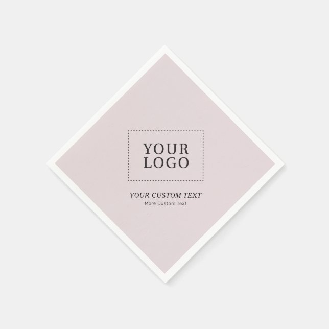 Servilleta De Papel Logotipo comercial de Personalizado rosado simple  (Borde)