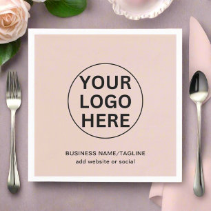 Servilleta De Papel Logotipo comercial promocional Rubor Pink