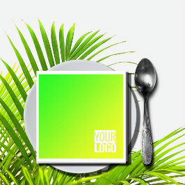 Servilleta De Papel logotipo de adición de degradado amarillo verde