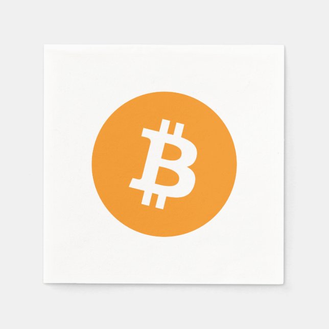 Servilleta De Papel Logotipo de criptografía de Bitcoin (Anverso)