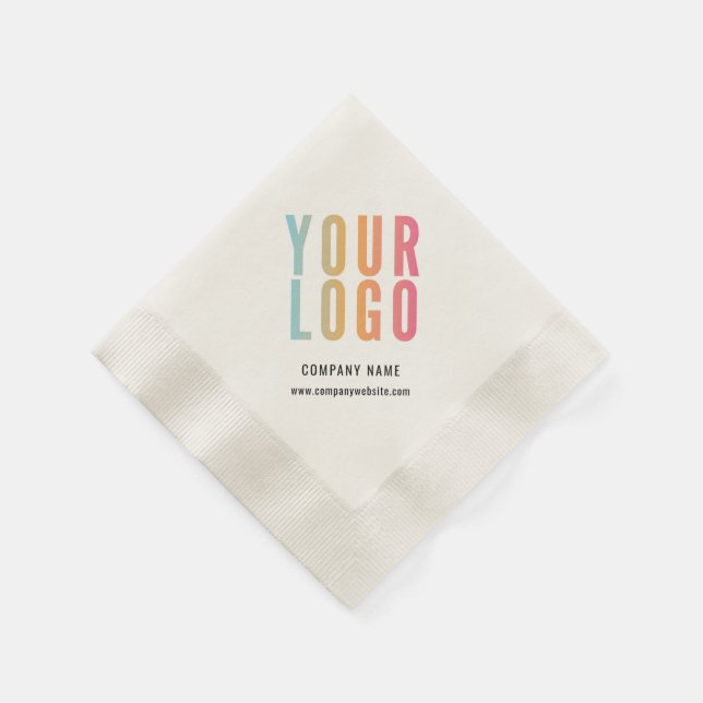 Servilleta De Papel Logotipo de empresa moderno Ecru  (Borde)