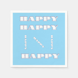 Servilleta De Papel Logotipo de HAPPY Cielo Azul