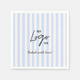 Servilleta De Papel Logotipo de la Panadería Café Rayas Lindas Hornead