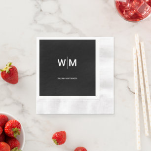 Servilleta De Papel Logotipo de marca negra   Empresa