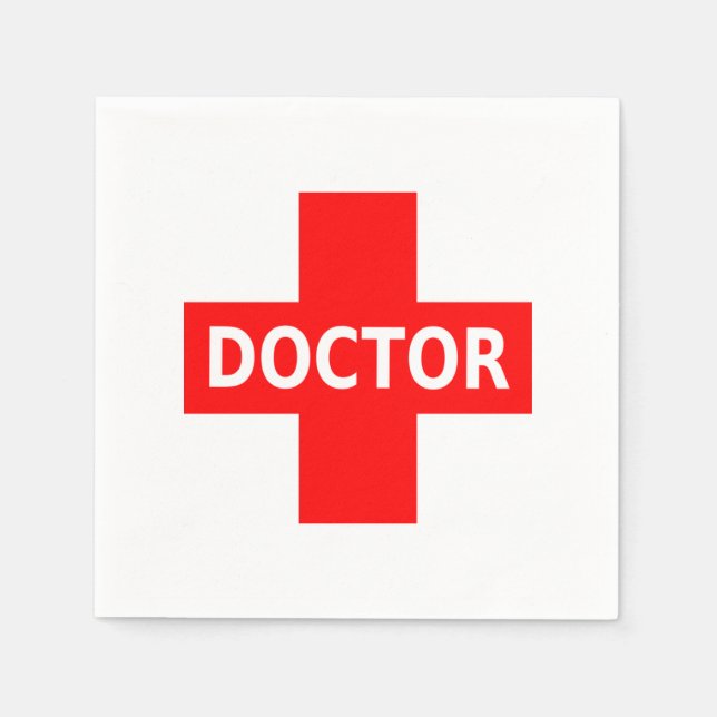 Servilleta De Papel Logotipo de médico (Anverso)
