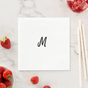 Servilleta De Papel logotipo de monograma mínimo simple personalizado 