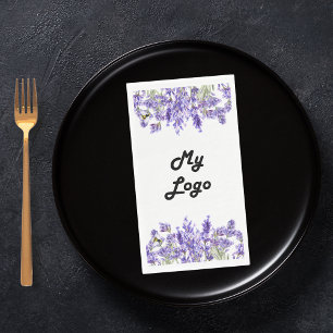Servilleta De Papel logotipo de negocio de flores de lavanda