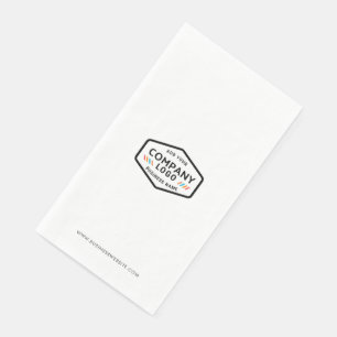 Servilleta De Papel Logotipo de su empresa y sitio web corporativo per