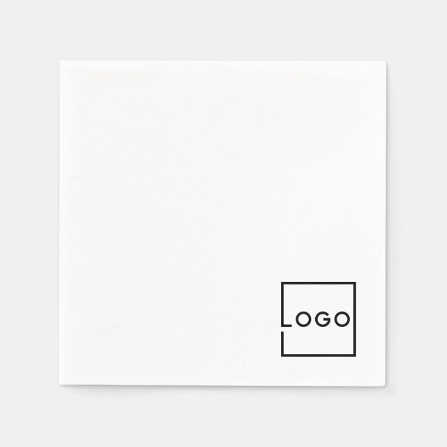 Servilleta De Papel Logotipo Empresarial Personalizado (Anverso)