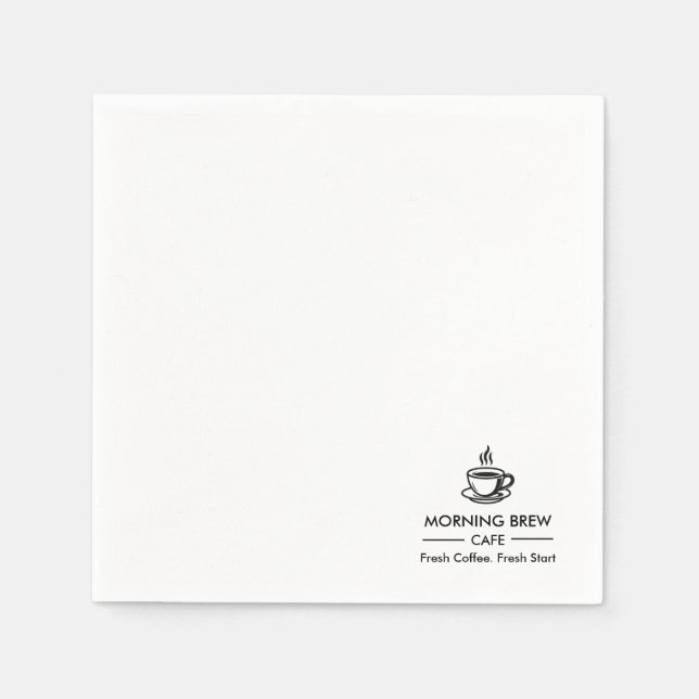 Servilleta De Papel Logotipo Empresarial Personalizado Cafetería Resta (Anverso)