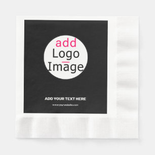 Servilleta De Papel Logotipo Extravagant Business Personalizado Negro