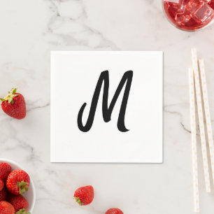 Servilleta De Papel logotipo minimalista simple monograma personalizad