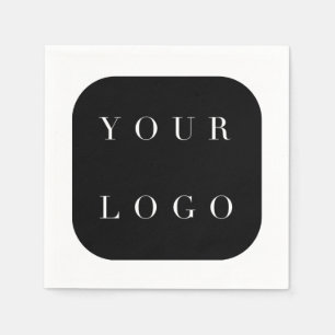 Servilleta De Papel Logotipo mínimo de marca de la Compañía Blanca 