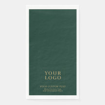 Logotipo personalizado de negocio verde y dorado p