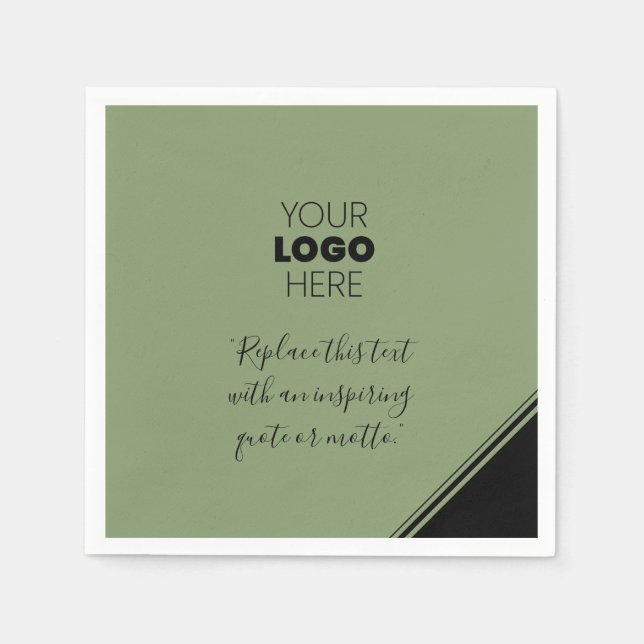 Servilleta De Papel Logotipo personalizado Líneas modernas servilletas (Anverso)