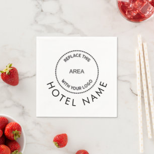 Servilleta De Papel Logotipo personalizado Nombre del hotel Cualquier
