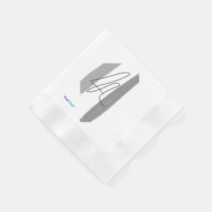 Servilleta De Papel Logotipo personalizado simple minimalista elegante