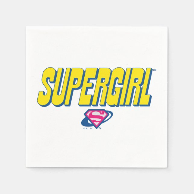 Servilleta De Papel Logotipo Pop Supergirl (Anverso)