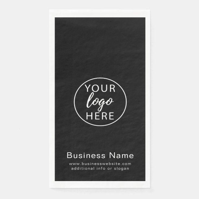 Servilleta De Papel Logotipo Profesional Empresarial Simple (Anverso)
