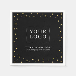 Servilleta De Papel Logotipo promocional de negocios de confeti de oro