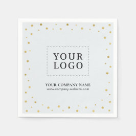 Servilleta De Papel Logotipo promocional del Confetti Gris y Oro