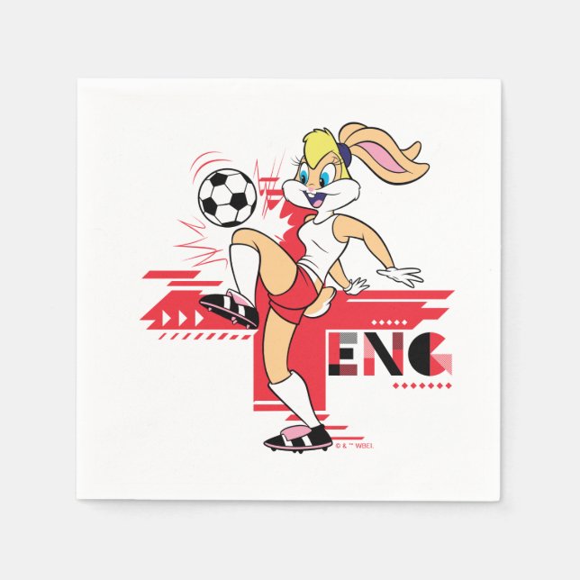 Servilleta De Papel Lola Bunny Team England Soccer Graphic (Anverso)