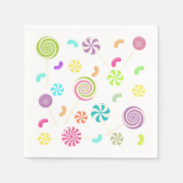 Servilleta De Papel Lollipop Candy Pattern Napkins