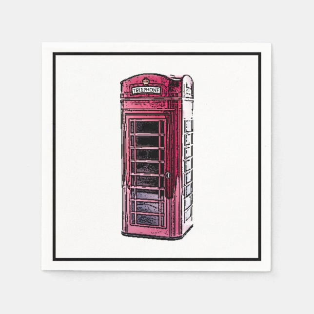 Servilleta De Papel London Red Telepoth Icic British Travel (Anverso)