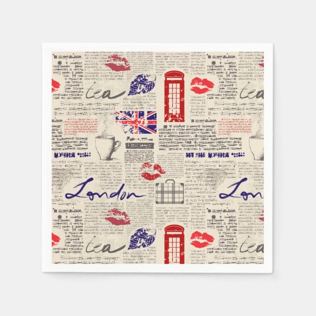 Servilleta De Papel Londres, Inglaterra (Anverso)