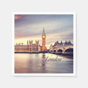Servilleta De Papel Londres Inglaterra Big Ben
