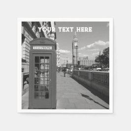 Servilleta De Papel Londres Inglaterra Reino Unido Big Ben UK Napkins