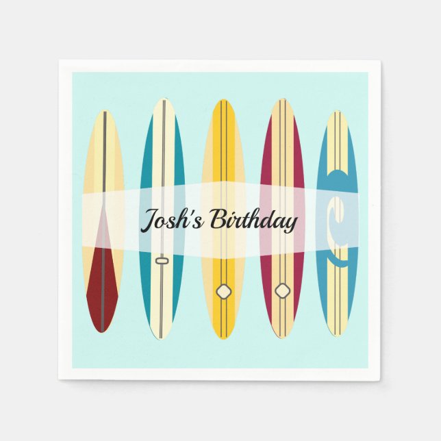 Servilleta De Papel Longboard de vintage (Anverso)