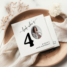 Servilleta De Papel Look Who's 40! Modern Photo 40th Birthday