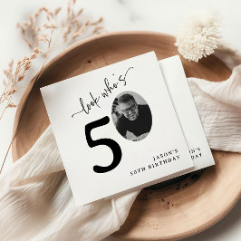 Servilleta De Papel Look Who's 50! Modern Photo 50th Birthday