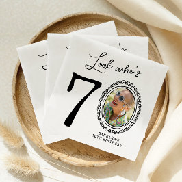 Servilleta De Papel Look Who's Setenta Photo 70th Birthday