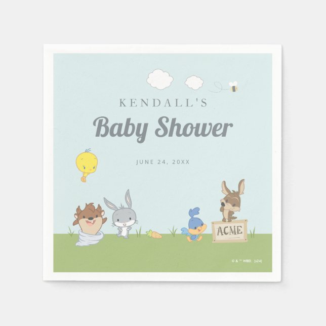 Servilleta De Papel LOONEY TUNES™ Baby Shower (Anverso)