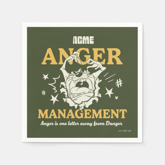 Servilleta De Papel LOONEY TUNES™ |TAZ™ ACME Anger Management (Anverso)