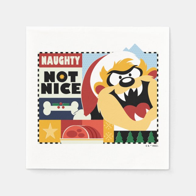 Servilleta De Papel LOONEY TUNES™ TAZ™ Naughty Not Nice (Anverso)