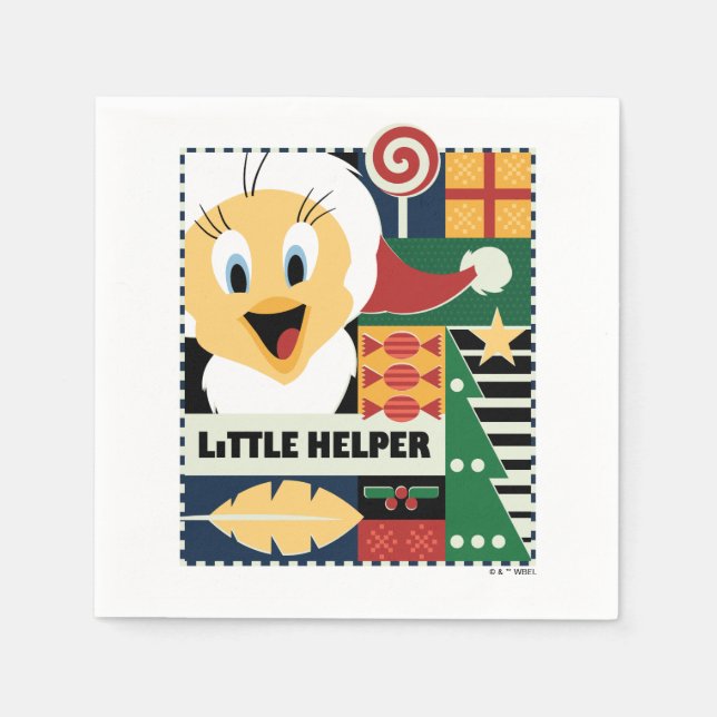 Servilleta De Papel LOONEY TUNES™ TWEETY™ Pequeño Ayudante (Anverso)