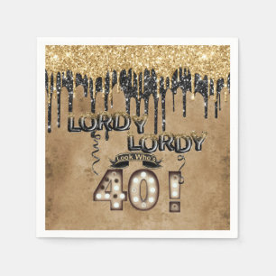 Servilleta De Papel Lordy Lordy Look ¿Quién es el globo de 40 cumple