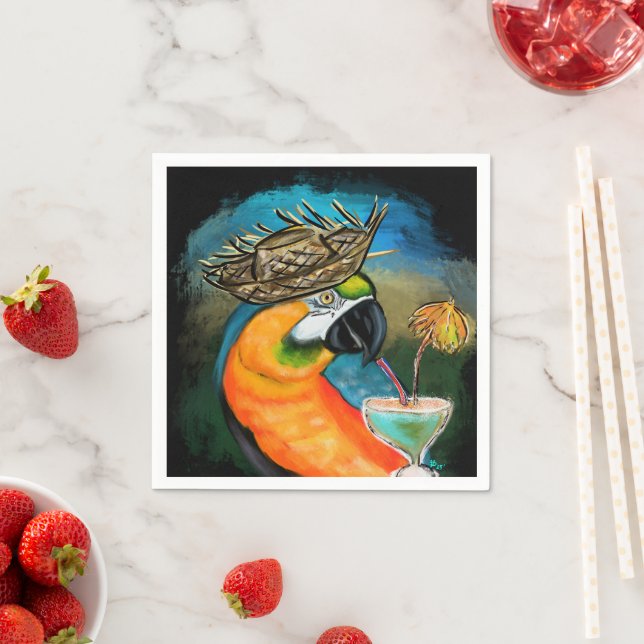 Servilleta De Papel Loritos de Fiesta (In situ)