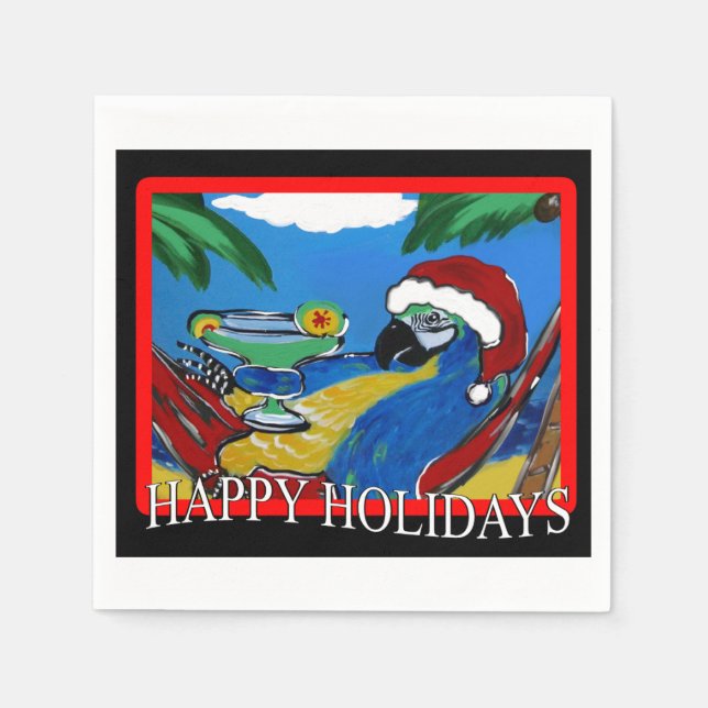 SERVILLETA DE PAPEL LORO DE FIESTA (Anverso)