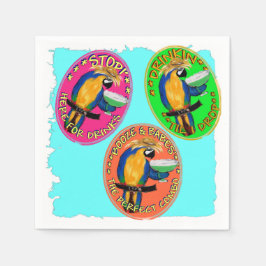 SERVILLETA DE PAPEL LOROS BORRACHOS