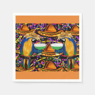 Servilleta De Papel ¡Loros de fiesta del Cinco De Mayo!