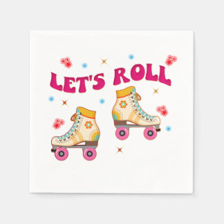 Servilleta De Papel Los amantes del patinaje retro Roll Roller Skate