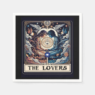 Servilleta De Papel LOS AMANTES Tarot Celestial Hombre y Mujer Almas G