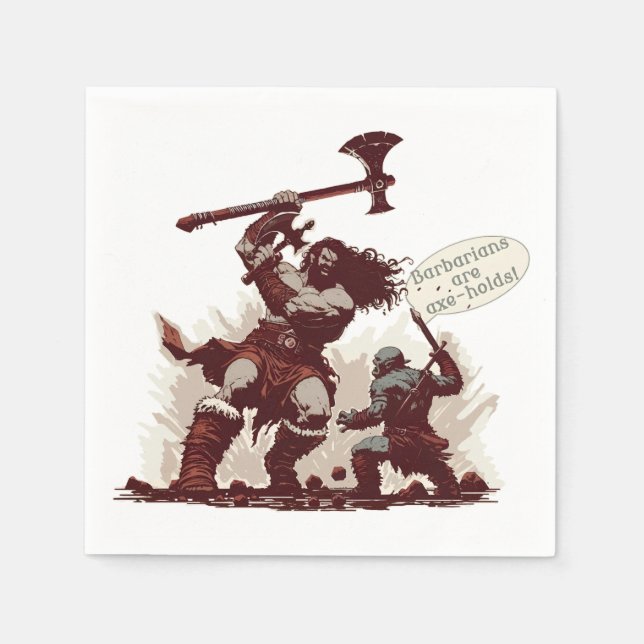 Servilleta De Papel Los bárbaros son adictos (Anverso)