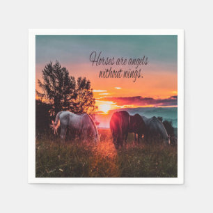 Servilleta De Papel Los caballos son ángeles sin alas