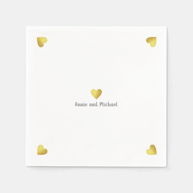 Servilleta De Papel los corazones de faux golf aman (Anverso)