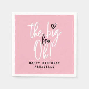 Servilleta De Papel ¡Los cuatro grandes, oh! 40 años decoración fiesta